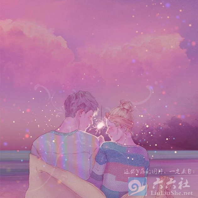 韩国**画师的作品《情侣之间的暧昧插画》